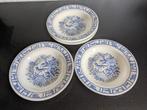 6 soepborden van Gien/Oiseau Bleu, Ophalen, Gebruikt, Porselein, Bord of Schaal