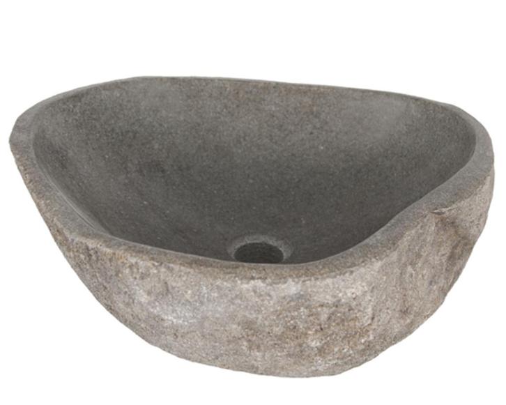 Differenz lombok waskom riviersteen, Huis en Inrichting, Badkamer | Badkamermeubels, Zo goed als nieuw, Overige typen, Minder dan 100 cm