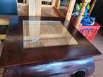 Chinese bijzet tafel, Ophalen of Verzenden, Zo goed als nieuw, Glas, Minder dan 55 cm