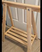 Ikea burau met  twee houten schragen, Huis en Inrichting, Bureaus, Ophalen, Gebruikt