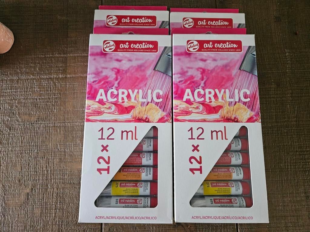 4 Nieuwe doosjes Talens Art creation acryl, Hobby en Vrije tijd, Ophalen of Verzenden, Nieuw, Acrylverf