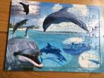 Houten Dolfijnen puzzel ZGAN 48 stukjes, Ophalen of Verzenden, 10 tot 50 stukjes, Zo goed als nieuw, Van hout