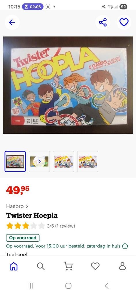 Twister Hoepla - Leuk familiespel!, Hobby en Vrije tijd, Gezelschapsspellen | Bordspellen, Vijf spelers of meer, Ophalen of Verzenden