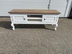 Tv-meubel Nieuwe Queen Ann 160cm Massief Teakblad white-wash, 150 tot 200 cm, Overige materialen, Nieuw, Ophalen of Verzenden