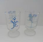 2 Vla Flip glazen vintage, Glas of Glazen, Gebruikt, Ophalen of Verzenden, Glas