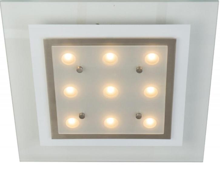 Plafondlamp / Wandlamp LED- Steinhauer, Huis en Inrichting, Lampen | Plafondlampen, Gebruikt, Glas, Metaal, Ophalen