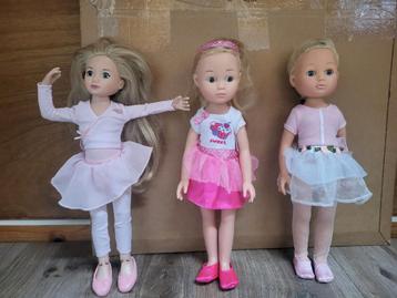 3 poppen  35cm zapf creation/simba beschikbaar voor biedingen