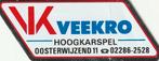 Sticker auto garage vrachtauto's - Veekro Hoogkarspel, Verzenden, Zo goed als nieuw, Bedrijf of Vereniging