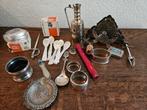van alles wat, zilveren servetringen, parelmoer lepeltjes et, Ophalen of Verzenden