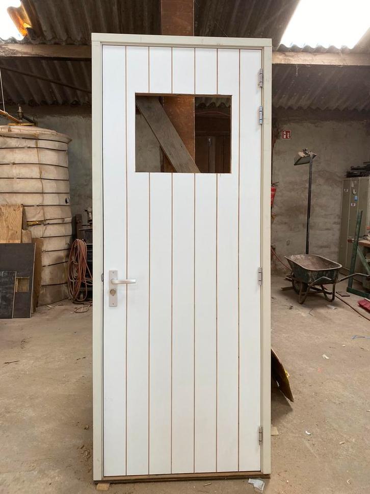 SCHUURDEUR INCL. RAAM EN KOZIJN (B103,5xH217) NIEUW!, Doe-het-zelf en Verbouw, Deuren en Horren, Nieuw, Buitendeur, 215 cm of meer