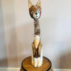 Houten handbeschilderde kat, Antiek en Kunst, Kunst | Beelden en Houtsnijwerken, Ophalen