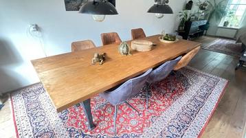 Robuuste Eetkamertafel - Eikenblad beschikbaar voor biedingen