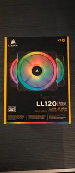 Corsair LL12 - 3x 120mm RGB Fans + controller hub, Ophalen of Verzenden, Gebruikt, Luchtkoeling