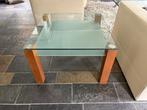 Glazen bijzettafel, Huis en Inrichting, Gebruikt, Vierkant, 55 tot 75 cm, Glas
