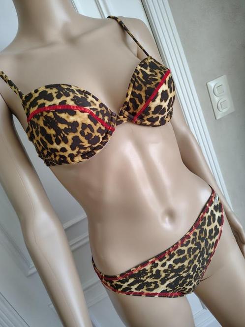 bikini met luipaard print, Kleding | Dames, Badmode en Zwemkleding, Zo goed als nieuw, Bikini, Verzenden