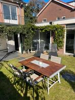 Tuinset met bijbehorende verstelbare ligstoelen, Tuin en Terras, Ophalen, Gebruikt, 6 zitplaatsen, Tuinset
