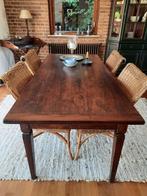 eettafel met opberglades!, Ophalen, Gebruikt, Teakhout, 50 tot 100 cm