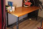 tafel van lundia of buro stevig grenen blad lxbxh =175x77x75, Ophalen of Verzenden, Gebruikt, Bureau