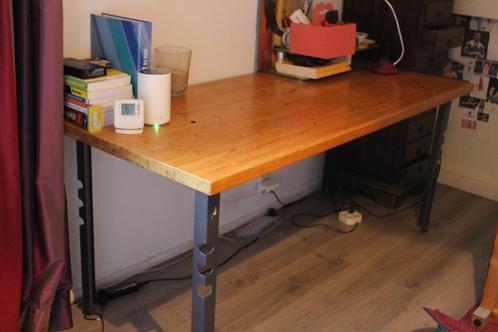 tafel van lundia of buro stevig grenen blad lxbxh =175x77x75, Huis en Inrichting, Bureaus, Gebruikt, Bureau, Ophalen of Verzenden