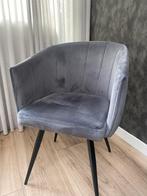 Eetkamer stoelen draaibaar velvet grijs, Ophalen, Eenpersoons, Minder dan 75 cm, Zo goed als nieuw