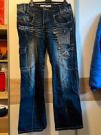 Wam Denim Blauwe Jeans met Witte Opdruk, Ophalen of Verzenden, Gedragen, Blauw, Overige jeansmaten