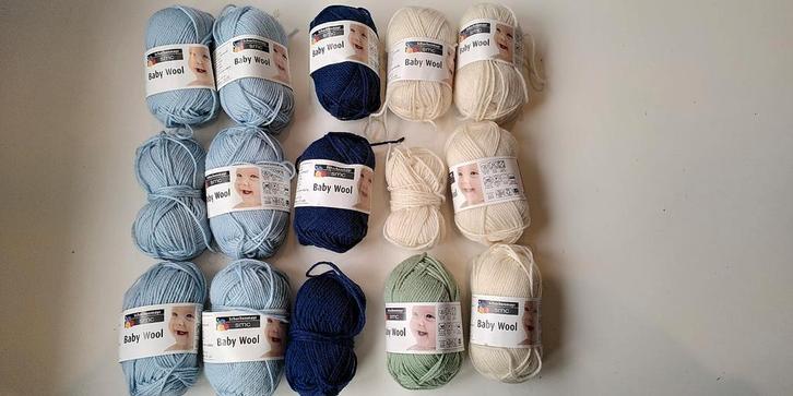 Schachenmayr baby wool 12 bollen, Hobby en Vrije tijd, Breien en Haken, Zo goed als nieuw, Breien of Haken, Wol of Garen, Ophalen of Verzenden