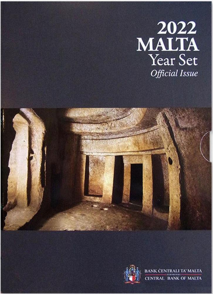 Malta jaarset "Hal Saflieni" 2022 (met speciale 2 euro), Postzegels en Munten, Munten | Europa | Euromunten, Overige waardes, Malta
