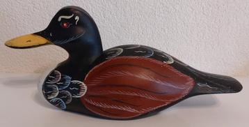 Vintage Handbeschilderde Houten Lokeend  beschikbaar voor biedingen