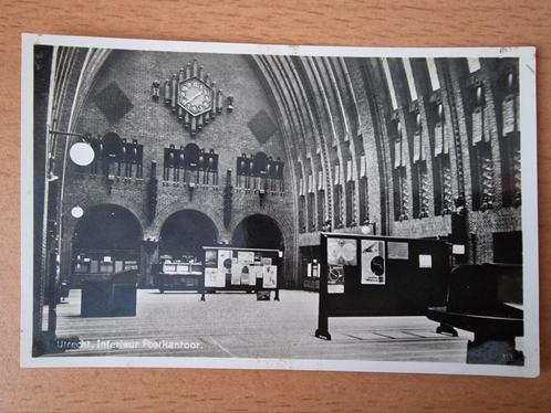 Utrecht, 1938, interieur Postkantoor op Neude, Verzamelen, Ansichtkaarten | Nederland, Gelopen, Utrecht, 1920 tot 1940, Ophalen of Verzenden