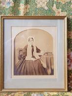 Man en vrouw originele antieke ingelijste Engelse foto's., Antiek en Kunst, Kunst | Schilderijen | Klassiek, Ophalen of Verzenden