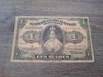 Zeldzaam biljet 1 gulden Nederlands-Indië, 1919, Ophalen of Verzenden, 25 gulden