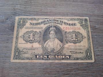 Zeldzaam biljet 1 gulden Nederlands-Indië, 1919 beschikbaar voor biedingen