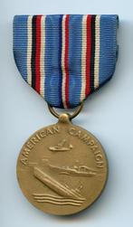 WO2 US American Campaign Medal, Ophalen of Verzenden, Landmacht, Amerika, Lintje, Medaille of Wings