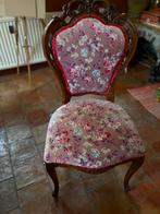 Brocante stoel met bloemenbekleding, Antiek en Kunst, Ophalen