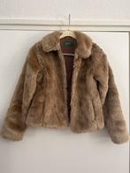 Benetton Faux Fur Jas, Kleding | Dames, Jassen | Zomer, Ophalen of Verzenden, Zo goed als nieuw, Maat 38/40 (M), Bruin
