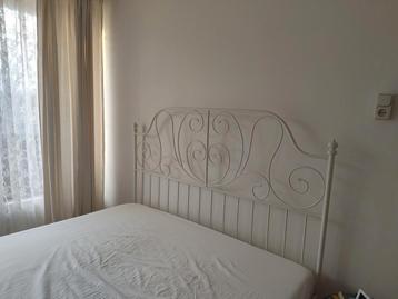 Leirvik IKEA bed 160x200cm wit bedframe - afbeelding 2