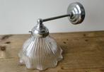 Glazen Art Deco Leeslampje, chromen montuur – Holophane 1910, Ophalen of Verzenden, Glas, Art Deco