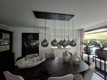 10 lichts smoke spiegelglas hanglamp 1,5 jr oud zgan beschikbaar voor biedingen
