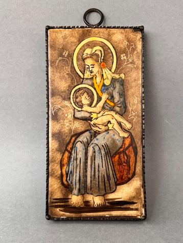 Tegel Madonna met Kind Maria Jezus Sphinx Maastricht beschikbaar voor biedingen