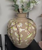 Colmore taupe bloemen vaas, Ophalen of Verzenden, Nieuw, Overige kleuren, Minder dan 50 cm