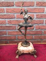 mooi bronzen beeld van een ballerina, Antiek en Kunst, Ophalen of Verzenden