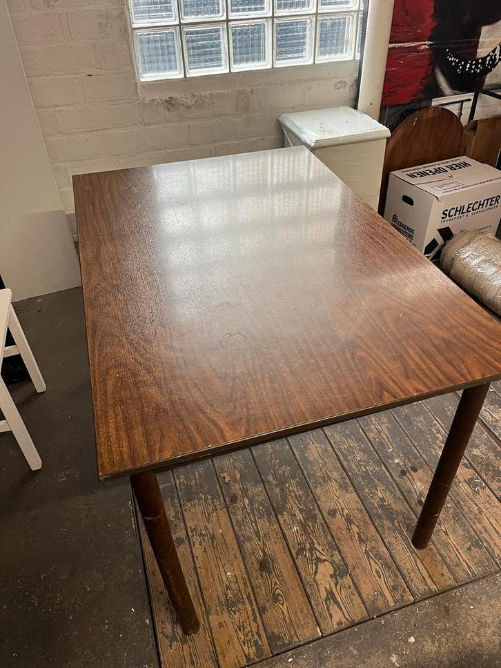 Houten Tafel - Eettafel/Bureau, Huis en Inrichting, Tafels | Eettafels, Gebruikt, 50 tot 100 cm, 100 tot 150 cm, Vier personen