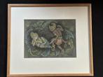 Bali Pendet Indonesië Aquarel schilderij nr 1  57/46 cm, Antiek en Kunst, Kunst | Niet-Westerse kunst, Ophalen of Verzenden