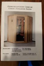 Cerdic infrarood sauna, Complete sauna, Infrarood, Gebruikt, Ophalen