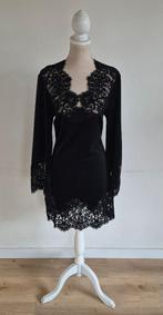 Marjolaine zwart fluwelen nachtjurk 42, Ophalen of Verzenden, Nieuw, Maat 42/44 (L)