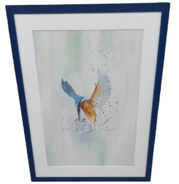 aquarel "ijsvogel" Christine Desender. beschikbaar voor biedingen