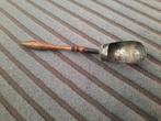 Antieke kleine zilveren suikerschep met houten handvat, Ophalen of Verzenden