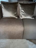 Le Fil Velvet Kussens - Champagne/Taupe - Zo goed als nieuw, Ophalen, Zo goed als nieuw, Vierkant