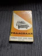 Vraagbaak HONDA CIVIC 1200 | 1500. 1973-1978, Auto diversen, Handleidingen en Instructieboekjes, Ophalen of Verzenden