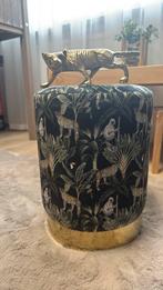 Leuke jungle poef, Ophalen of Verzenden, Zo goed als nieuw, Rond, Minder dan 50 cm